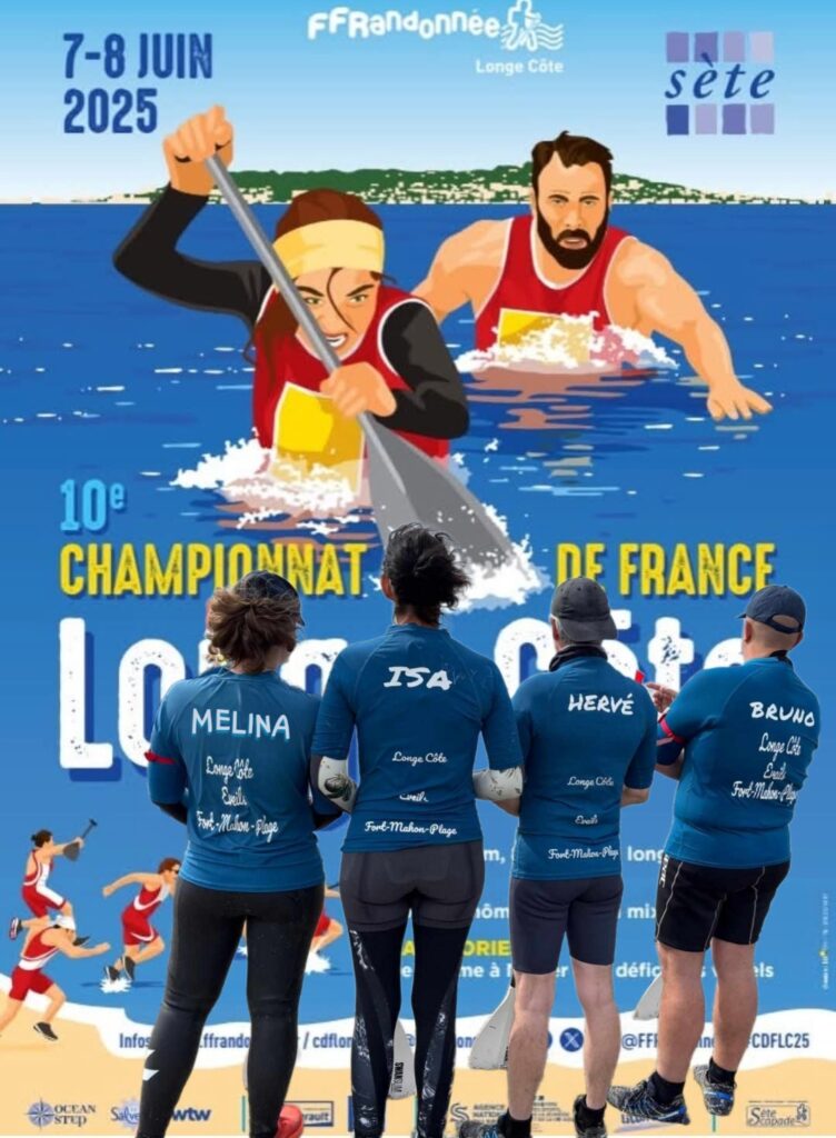 Affiche Championnat de France 2025 avec l'équipe de dos